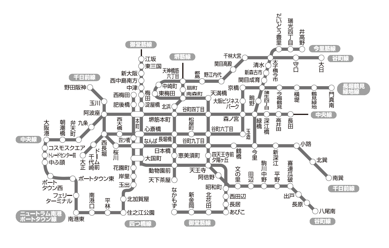 Osaka Metro 路線図