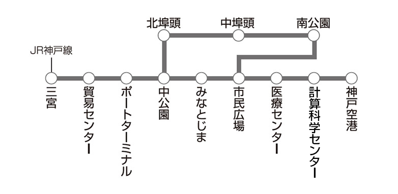 ポートライナー 路線図