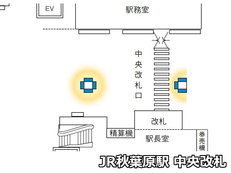 JR秋葉原駅 JADビジョン(デジタルサイネージ)中央改札⼝