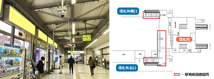 JR西八王子駅 本屋口 改札外（コンコース） 駅看板広告