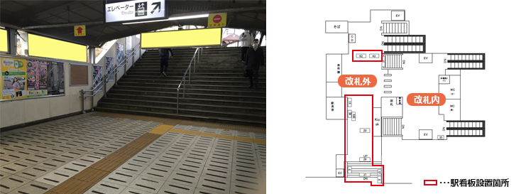 JR豊田駅 本屋口 改札外（コンコース） 駅看板広告