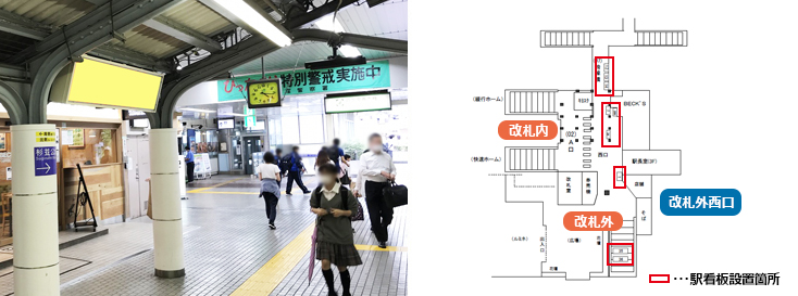 JR荻窪駅 本屋口（西口） 駅看板広告