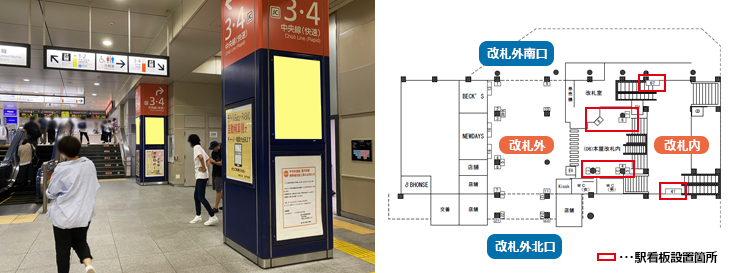 JR高円寺駅 本屋改札内 駅看板広告