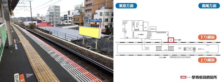 JR日野駅 下り線前 駅看板広告