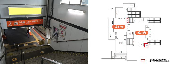 JR豊田駅 本屋口 改札内（コンコース） 駅看板広告