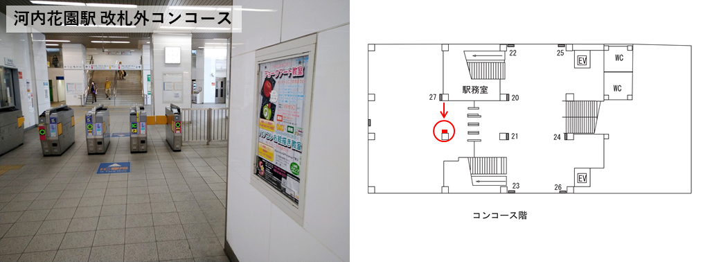 近鉄 河内花園駅 駅ポスター