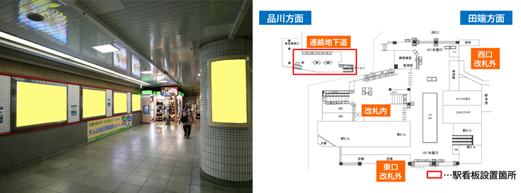 JR目黒駅 連絡地下道 駅看板広告