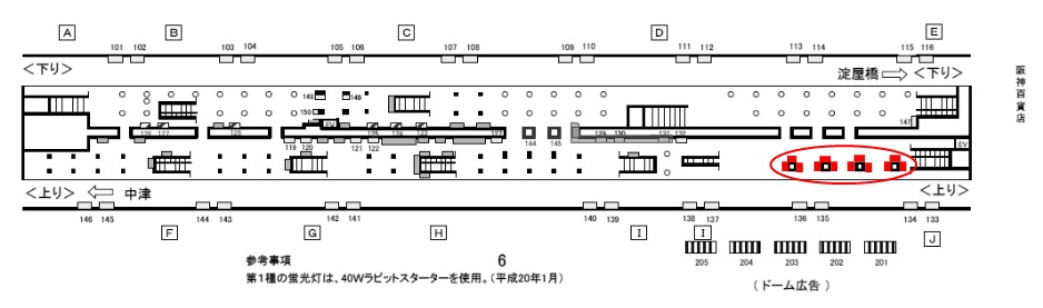 Osaka Metro梅田駅 梅田ホームビジョン（駅デジタルサイネージ広告）