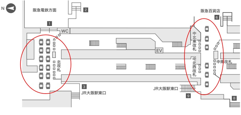 Osaka Metro梅田駅 梅田コンコースビジョン（駅デジタルサイネージ広告）