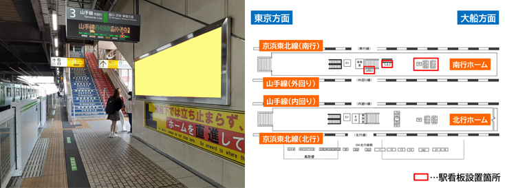 JR浜松町駅 南行ホーム 駅看板広告