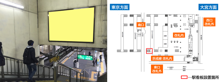 JR日暮里駅 中央跨線橋 駅看板広告