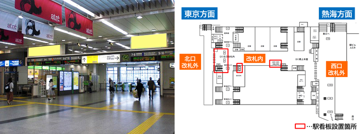 JR大船駅 北口 駅看板広告