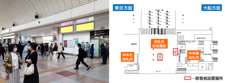 JR川崎駅 自由通路 駅看板広告