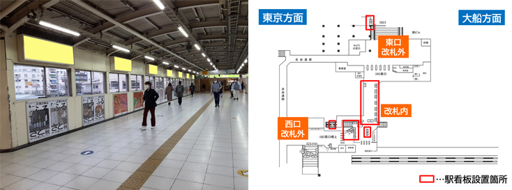 JR鶴見駅 本屋口 駅看板広告