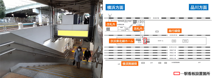 JR新子安駅 ホーム 駅看板広告