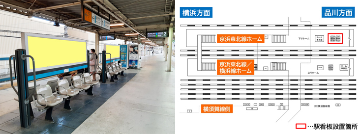 JR東神奈川駅 第1ホーム 駅看板広告