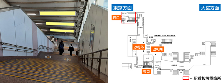 JR南浦和駅 西口 駅看板広告