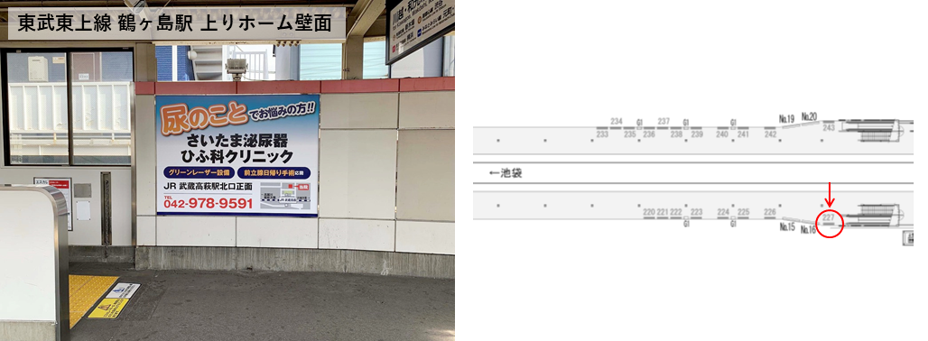 東武 鶴ヶ島駅　駅看板