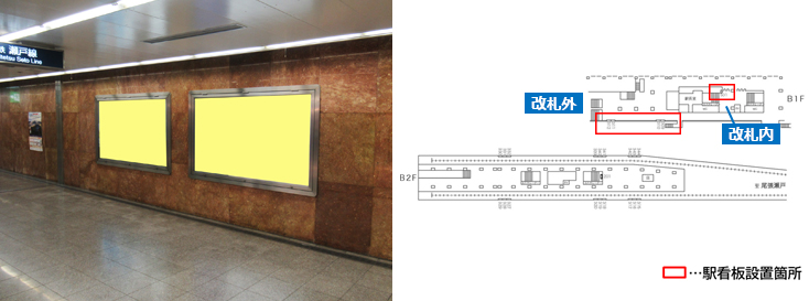 栄町 コンコース 駅看板広告