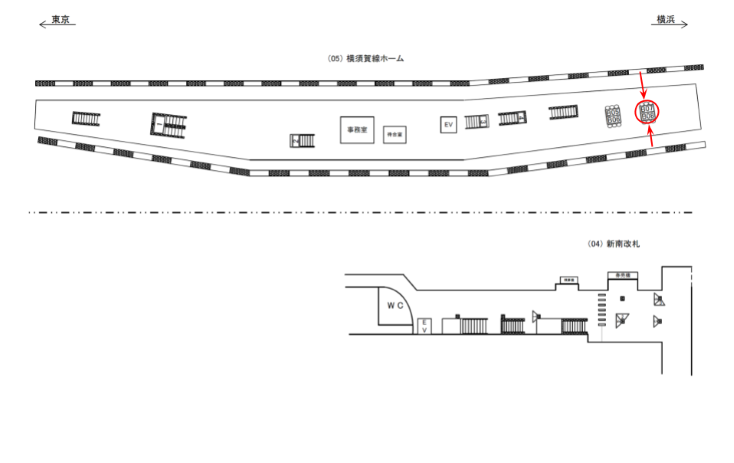 JR／横須賀線／武蔵小杉駅／駅図面