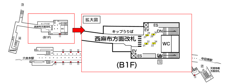 東京メトロ 広尾駅｜新設駅看板 図面