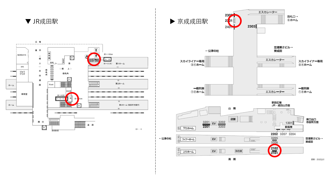 成田駅_ポスター掲出位置