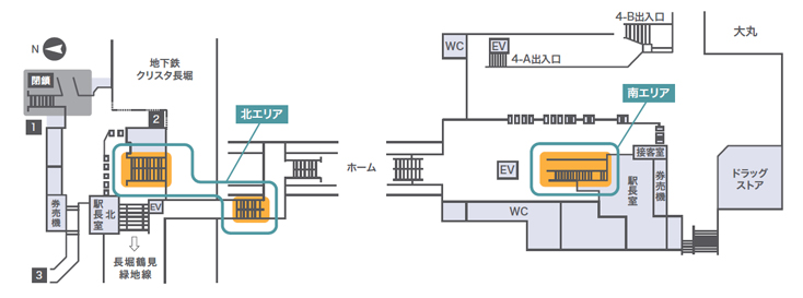 心斎橋駅臨時集中貼 図面