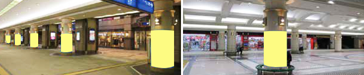 広島駅 南口地下広場 アドコラムセット