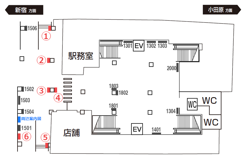 小田急 経堂駅｜新設駅看板 図面