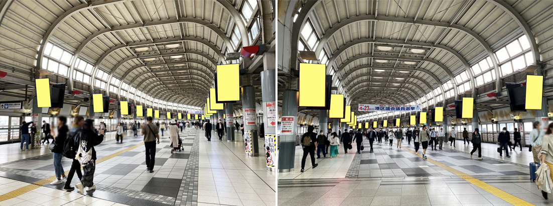 J・ADビジョン 品川駅 自由通路セット