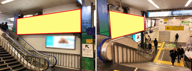 東京モノレール 浜松町駅中央改札内 大型シート広告