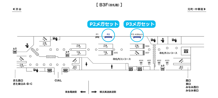 みなとみらい線 横浜 P2／P3メガセット