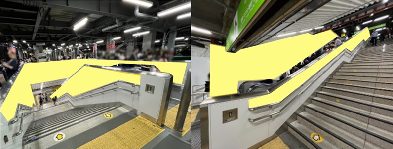 渋谷ハチ公改札内階段ラッピング