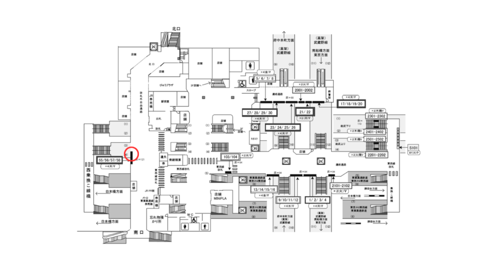 環太平洋大学様_西船橋駅_駅図