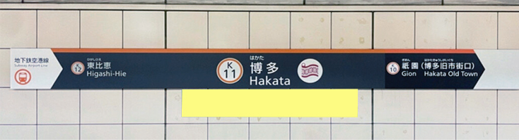 駅名標下広告