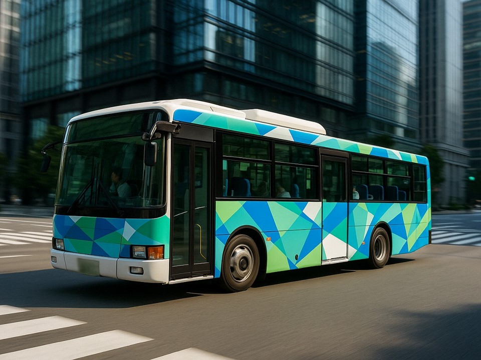 バス車外広告イメージ(AI生成)