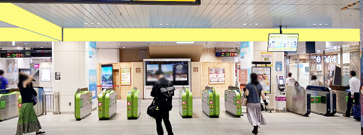 防煙ガラス シート広告 JR海浜幕張駅