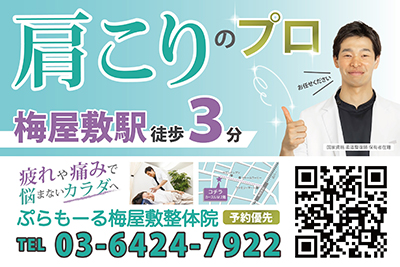 ぷらもーる梅屋敷整体院様デザイン