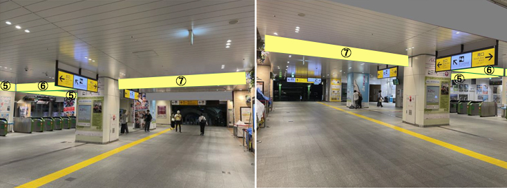 防煙ガラス シート広告 JR海浜幕張駅