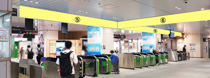 防煙ガラス シート広告 JR海浜幕張駅