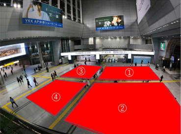 品川駅MEGAフロア広告