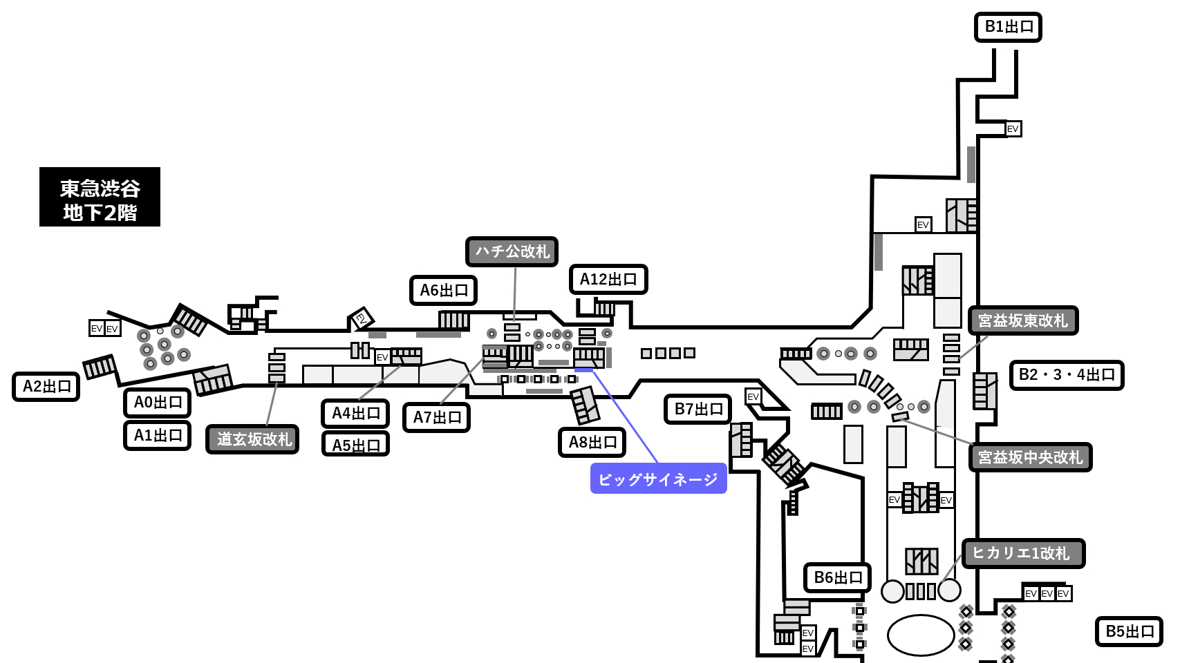 東急渋谷ビッグサイネージ位置図