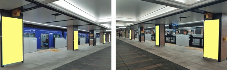 梅田ホーム柱パネル