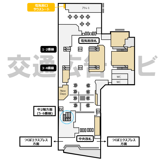 秋葉原電気街口サウスシート位置図