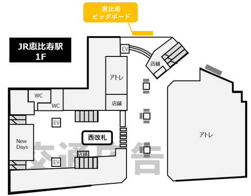 恵比寿ビッグボード位置図
