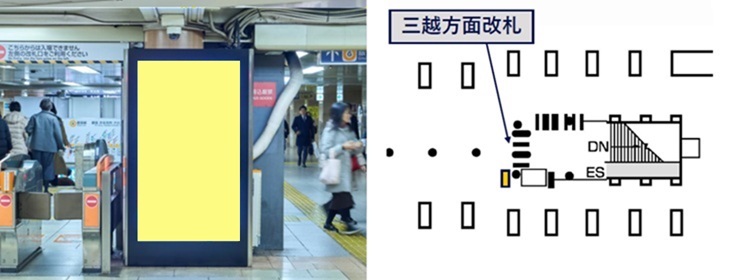 三越前駅（銀座線 三越方面改札））