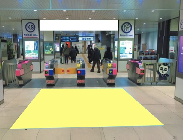 京成上野駅 フロア広告