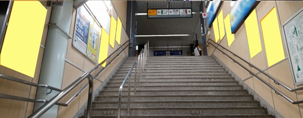 JR水戸駅 臨時集中貼り