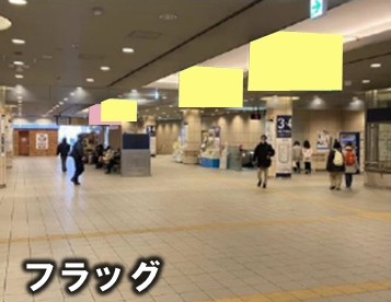 成城学園前フラッグ広告