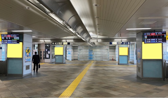 TX守谷駅 改札内柱シート